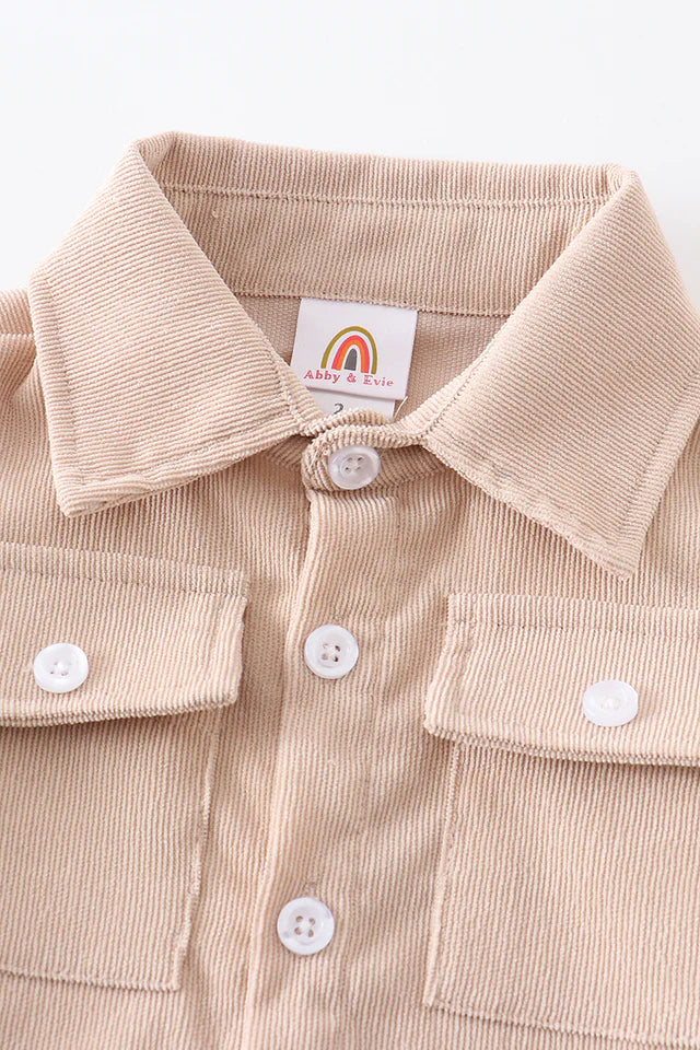 Beige Corduroy Shirt