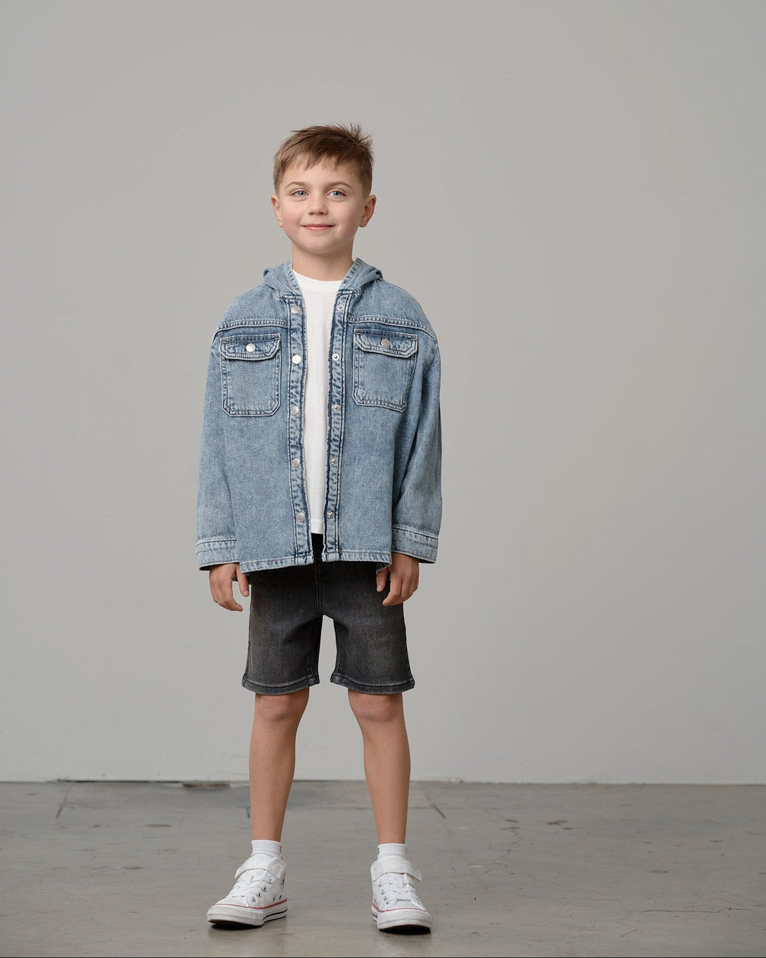 Little Bipsy Hooded Denim Jacket