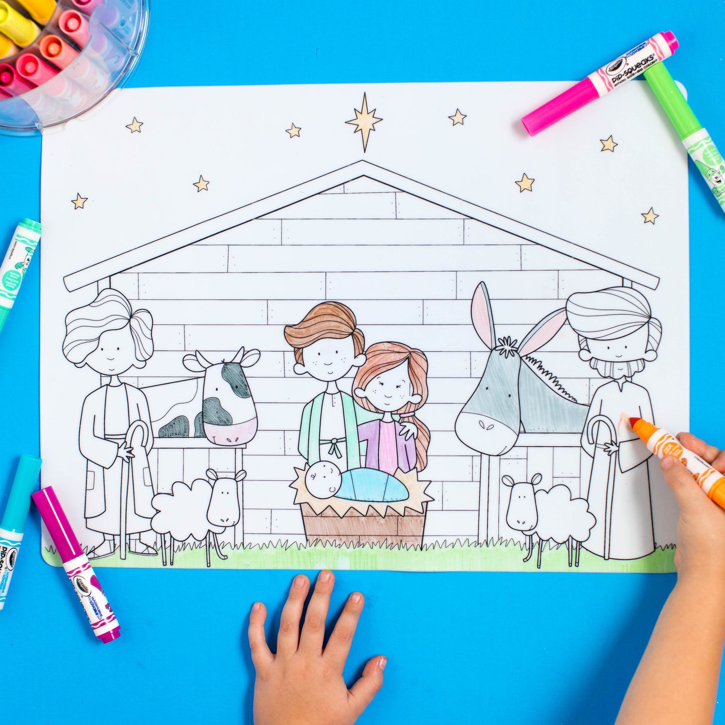 Nativity Coloring Mat