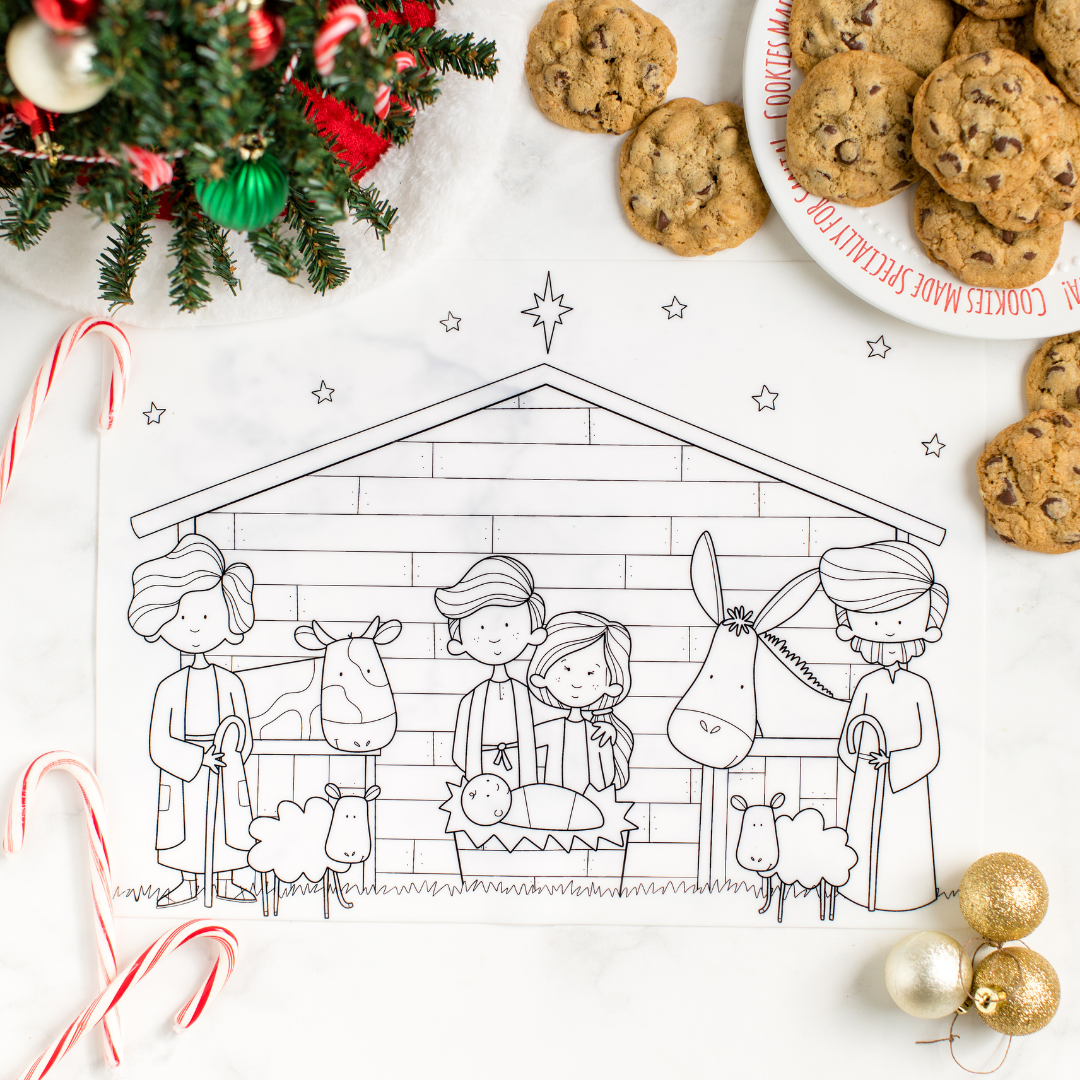 Nativity Coloring Mat
